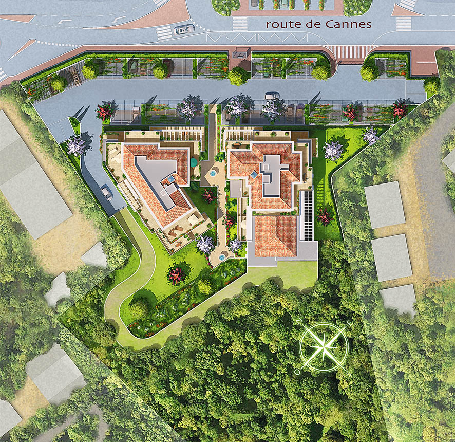 plan de masse - immobilier - programme LE PRÉ FANTON