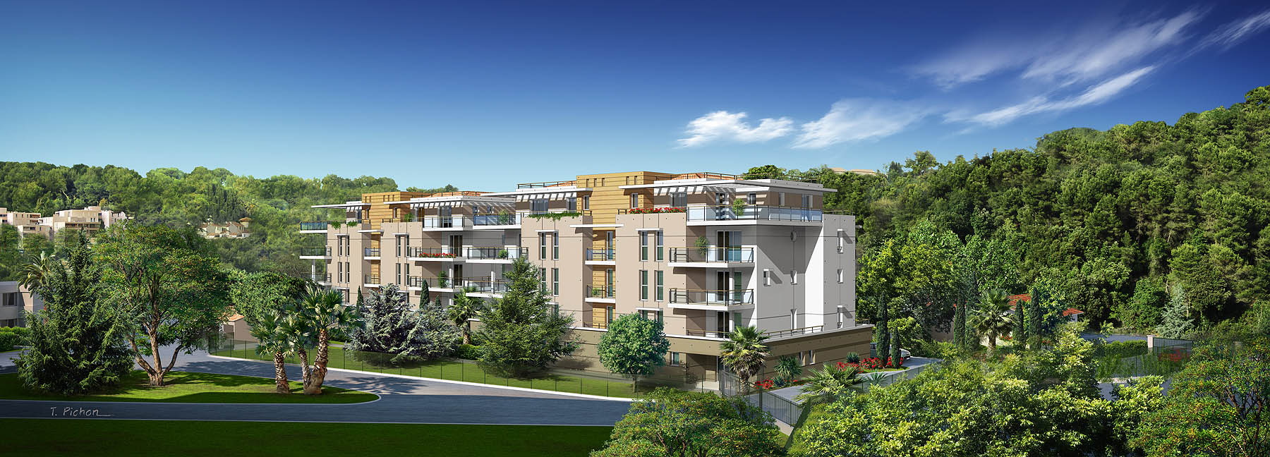 insertion dans site - architecture - projet CLOS EMERAUDE