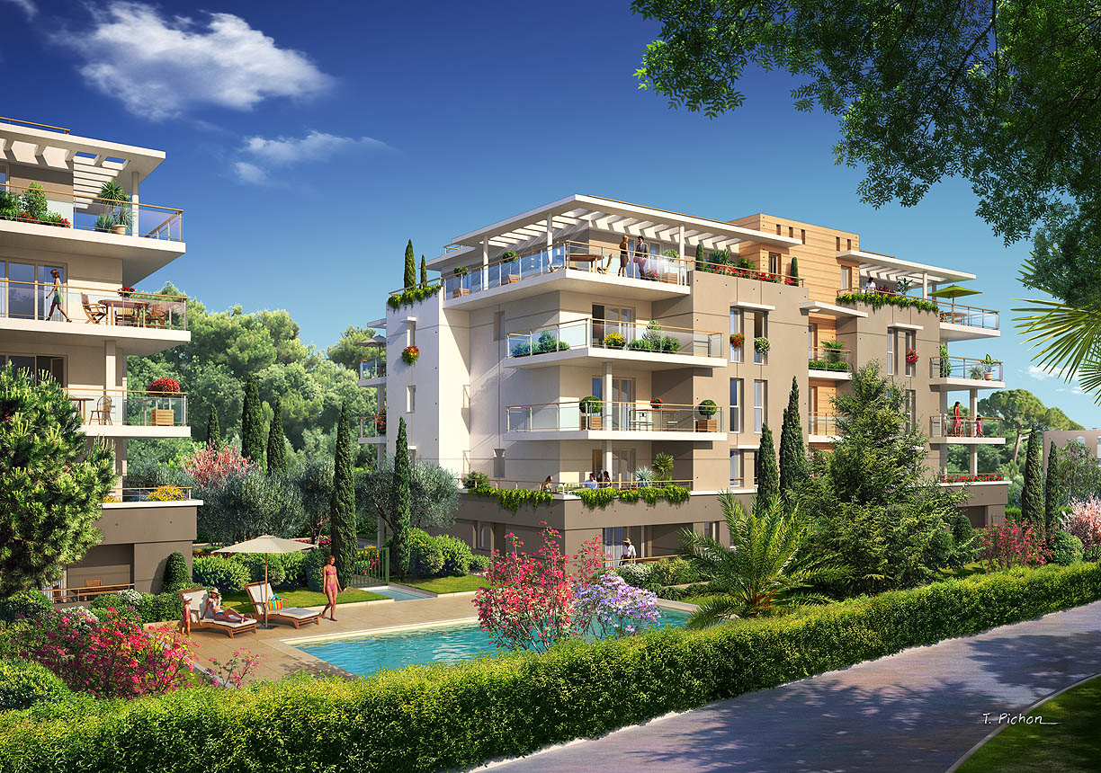 perspective - immobilier - programme CLOS EMERAUDE