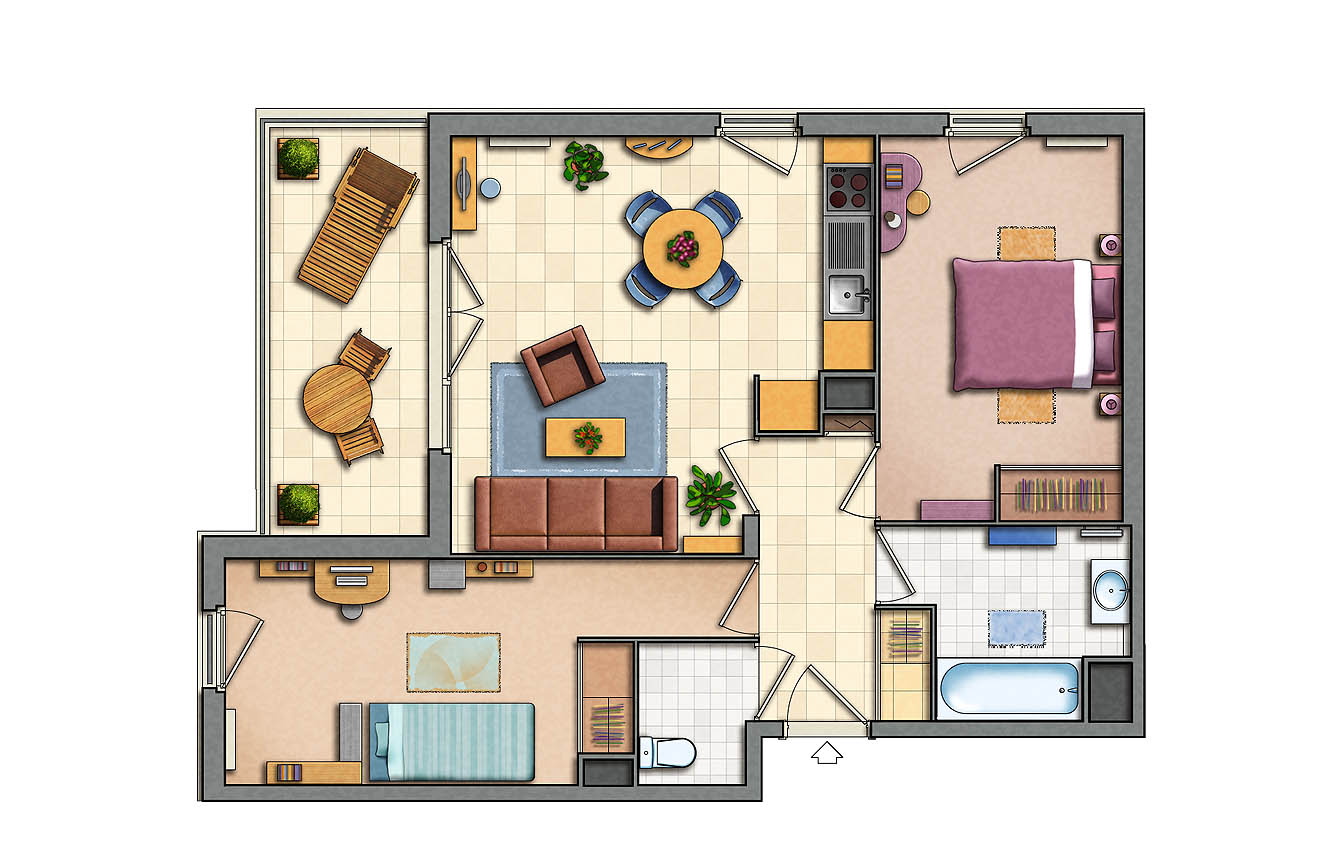 plan appartement maison - immobilier - programme L’ÎLE Ô VERT