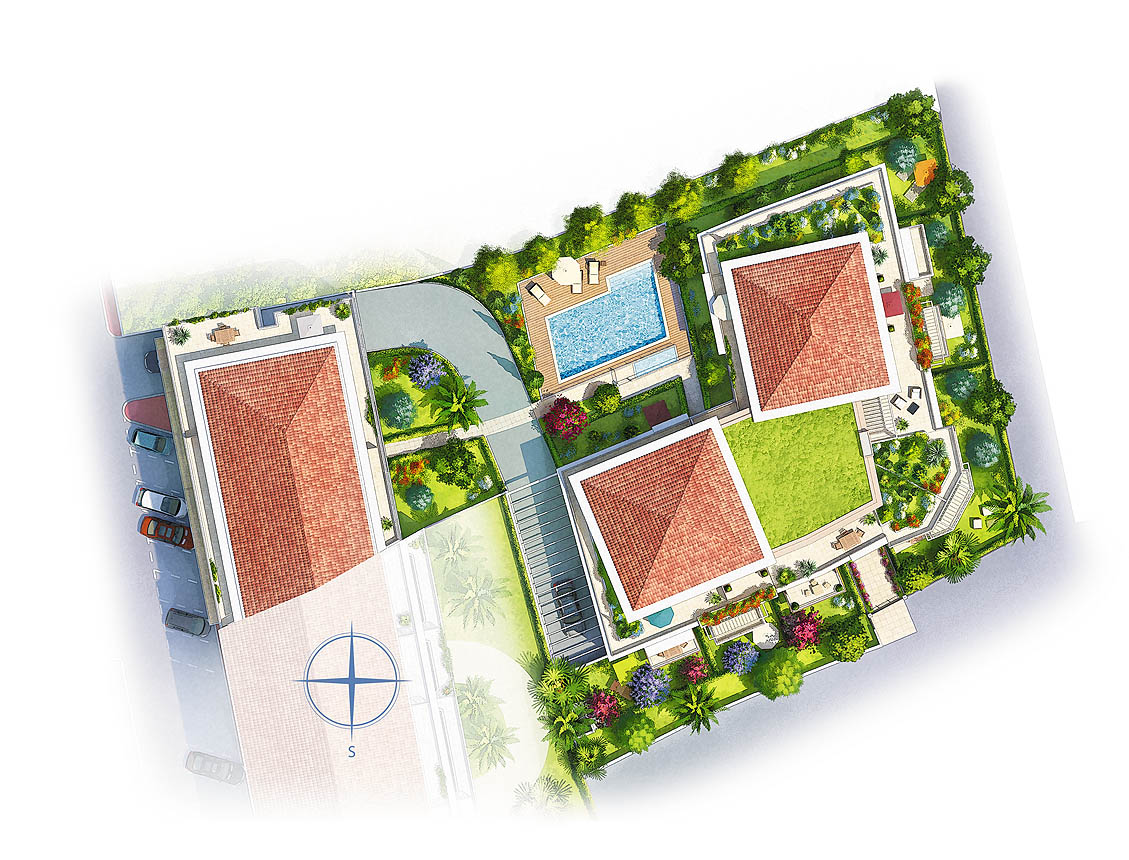 plan de masse - immobilier - programme SECRET GARDEN