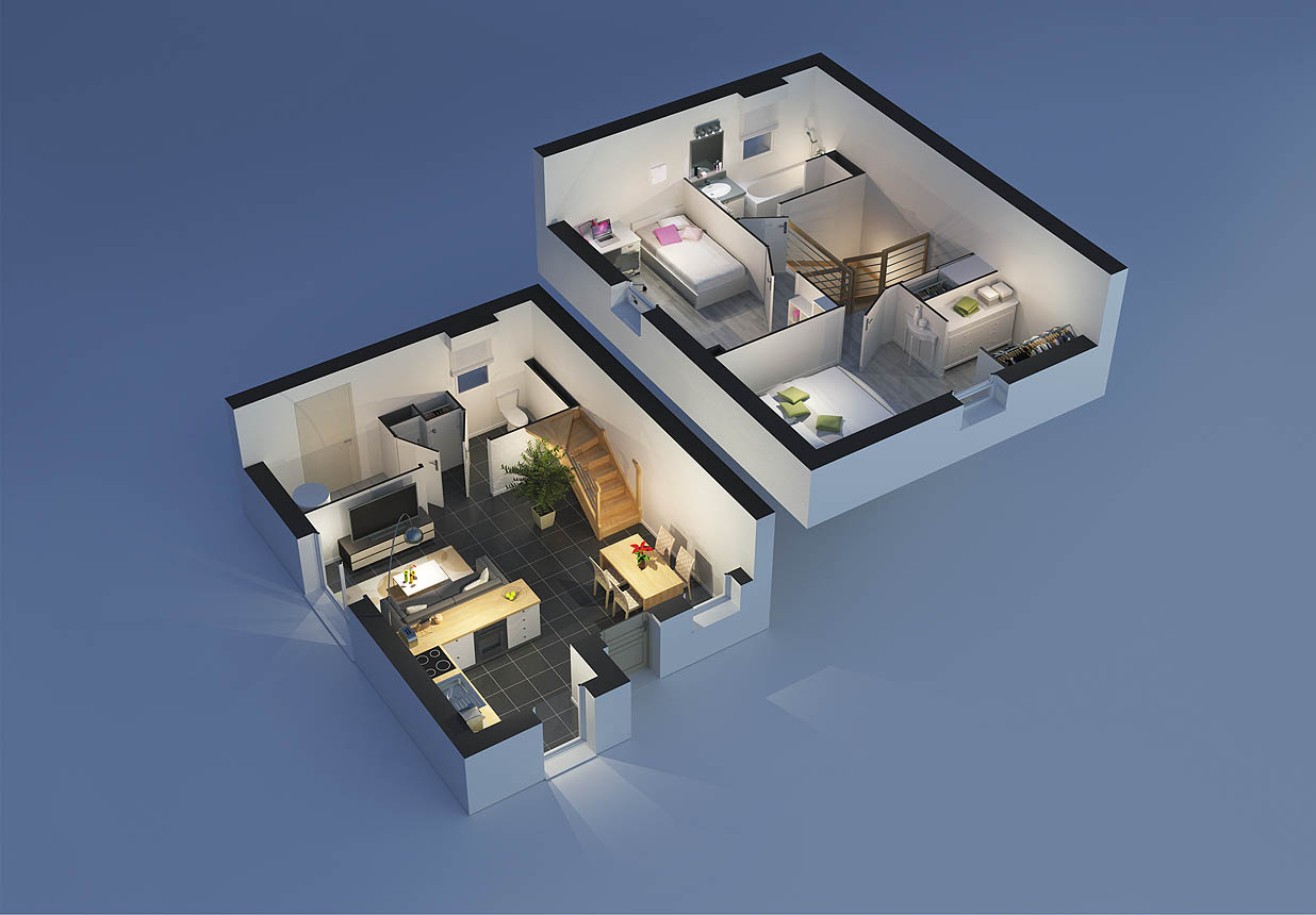 plan appartement maison - immobilier - programme DOMAINE DE CERES