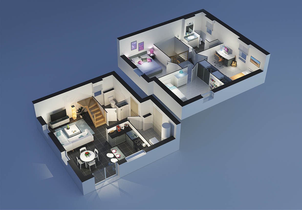 plan appartement maison - immobilier - programme DOMAINE DE CERES