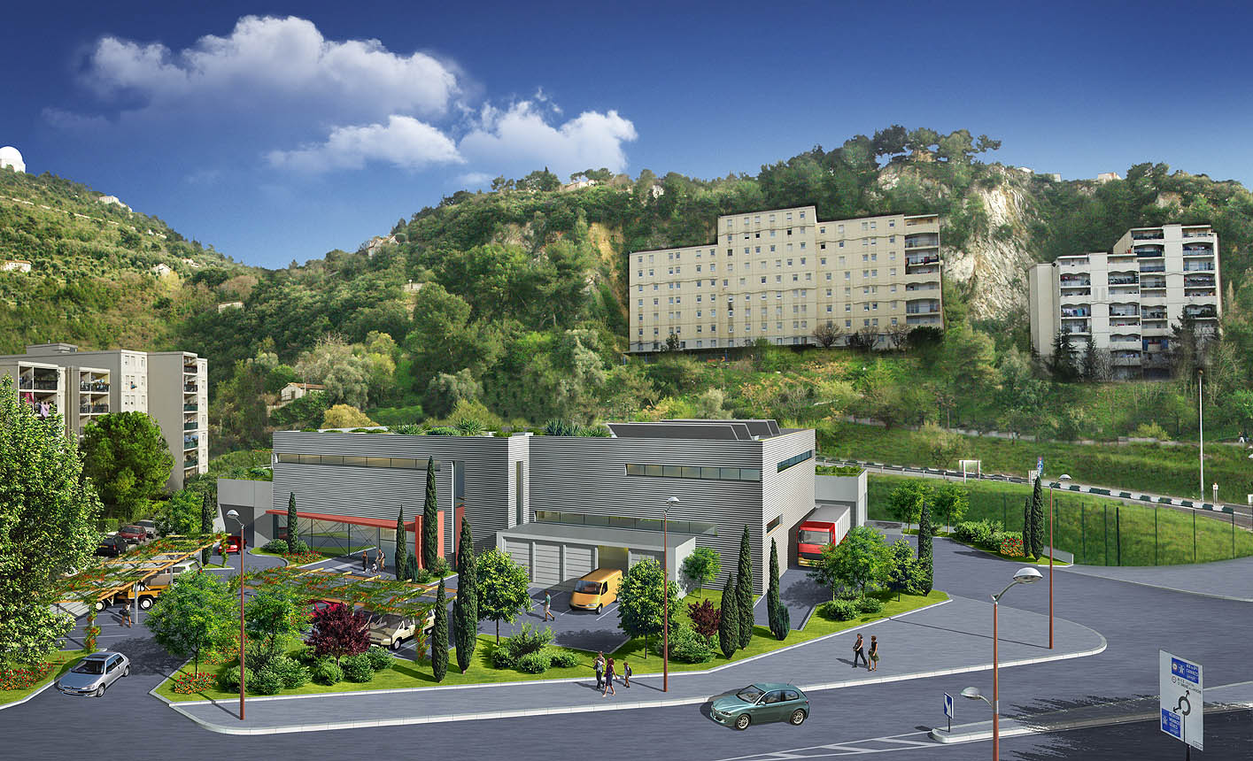 insertion dans site - architecture - projet CENTRE COMMERCIAL L’ARIANE