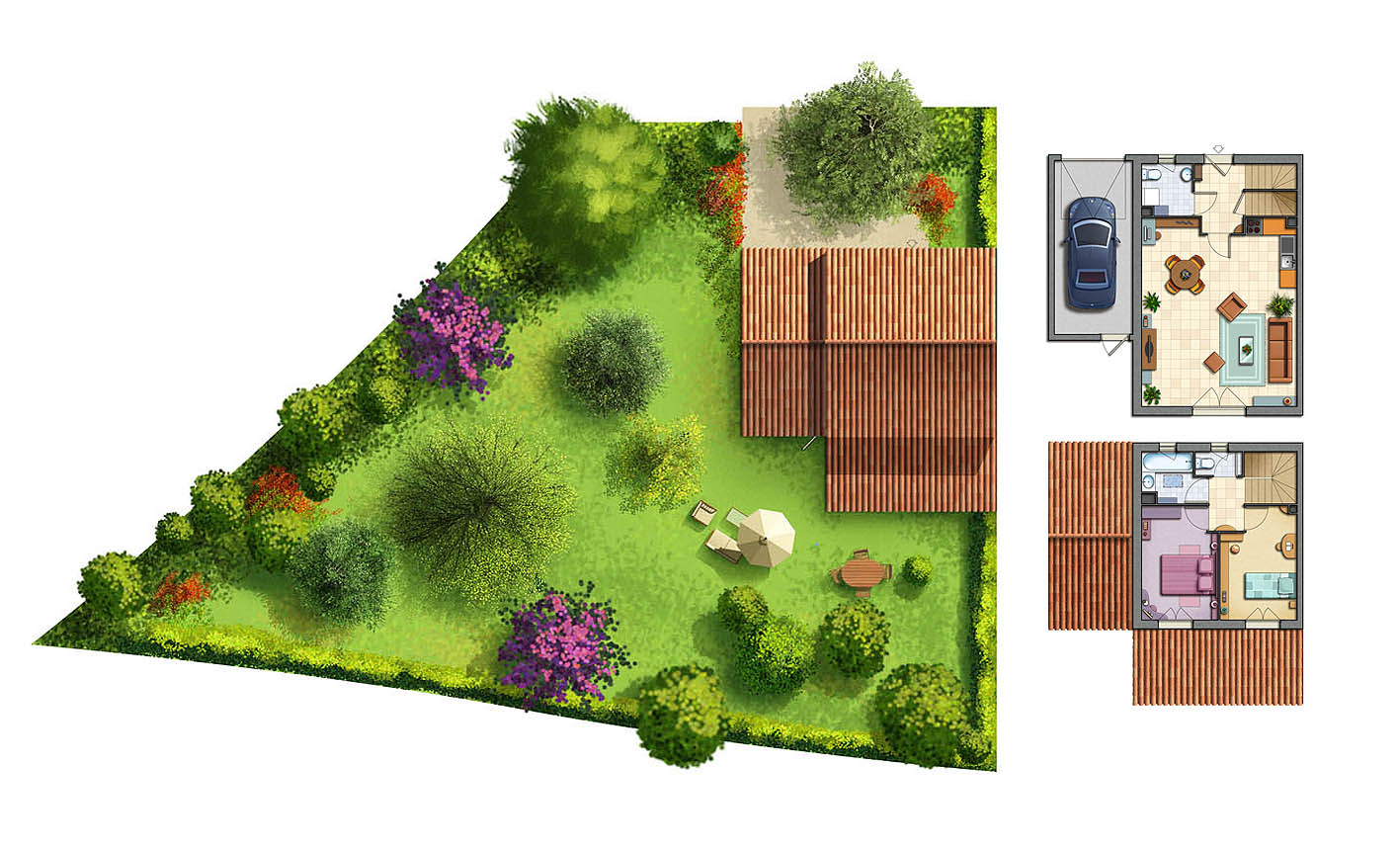 plan appartement maison - immobilier - programme VILLAS L’ARMITELLE