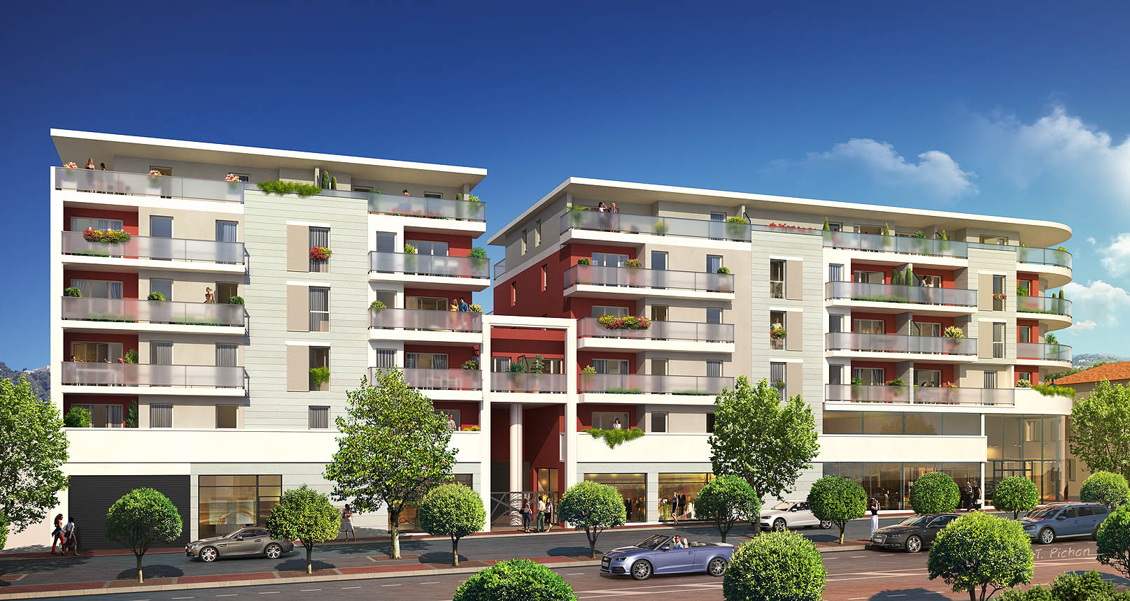 perspective - immobilier - programme EDEN RIVIERA